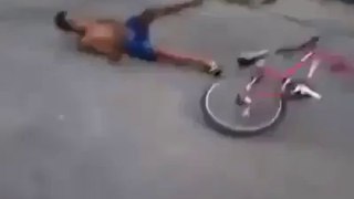 Funny Cycle Accident with Small Kid