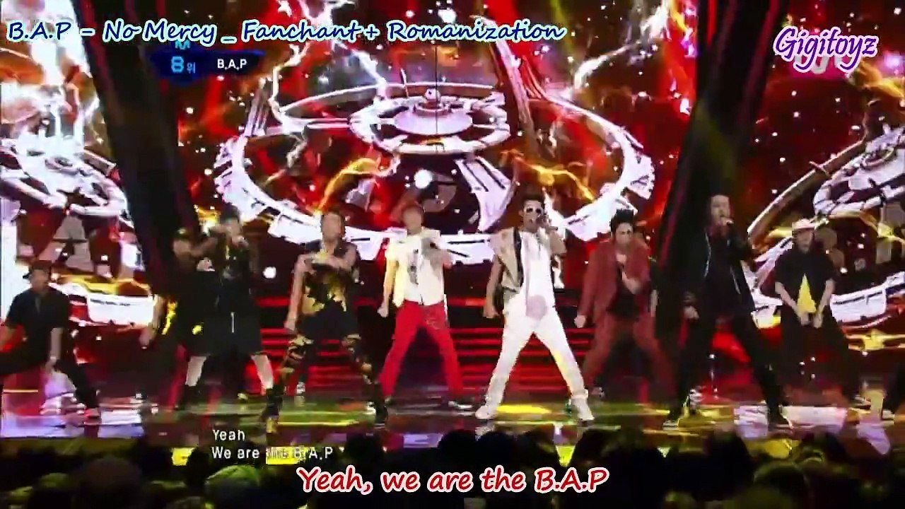 Fanchant + Romanization (color coded lyrics) - B.A.P _ No Mercy