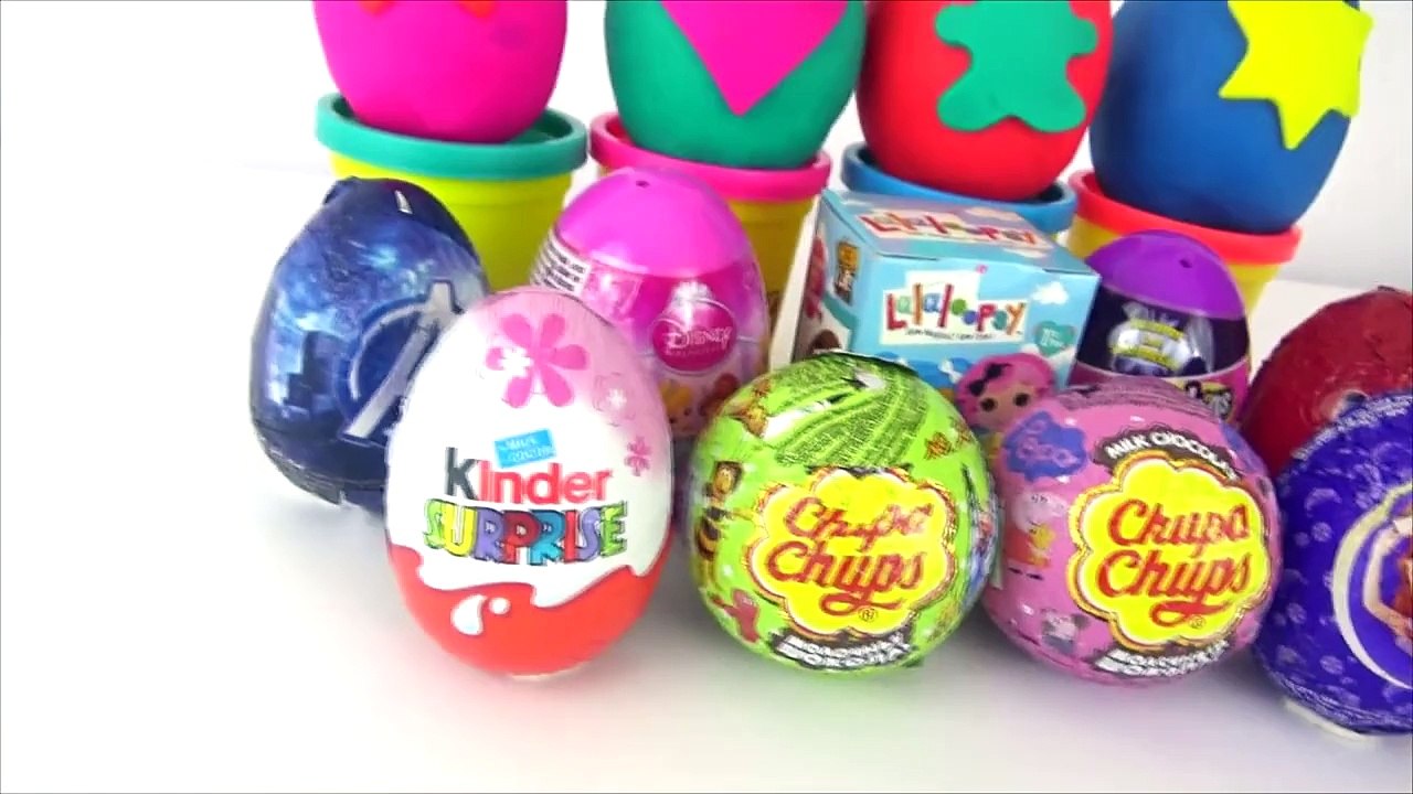 13 SURPRISE EGGS▶Kinder Surprise Play-Doh Disney Peppa Shopkins Spiderman Avengers Hello