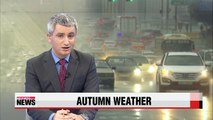 Autumn rain gives way to yellow dust and cooler temperatures