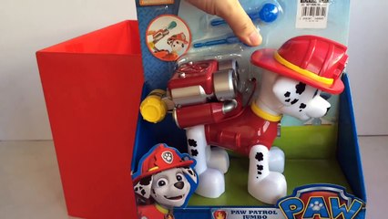 Paw Patrol Jumbo Action Pup Marshall Nickelodeon - Unboxing Demo Review