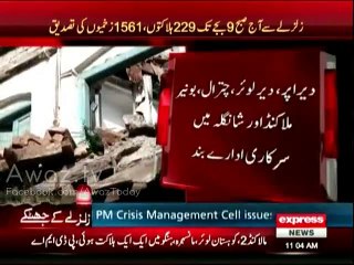 229 Died, 1561 injured in Quake as of 9am this Morning - Crisis Managment Cell