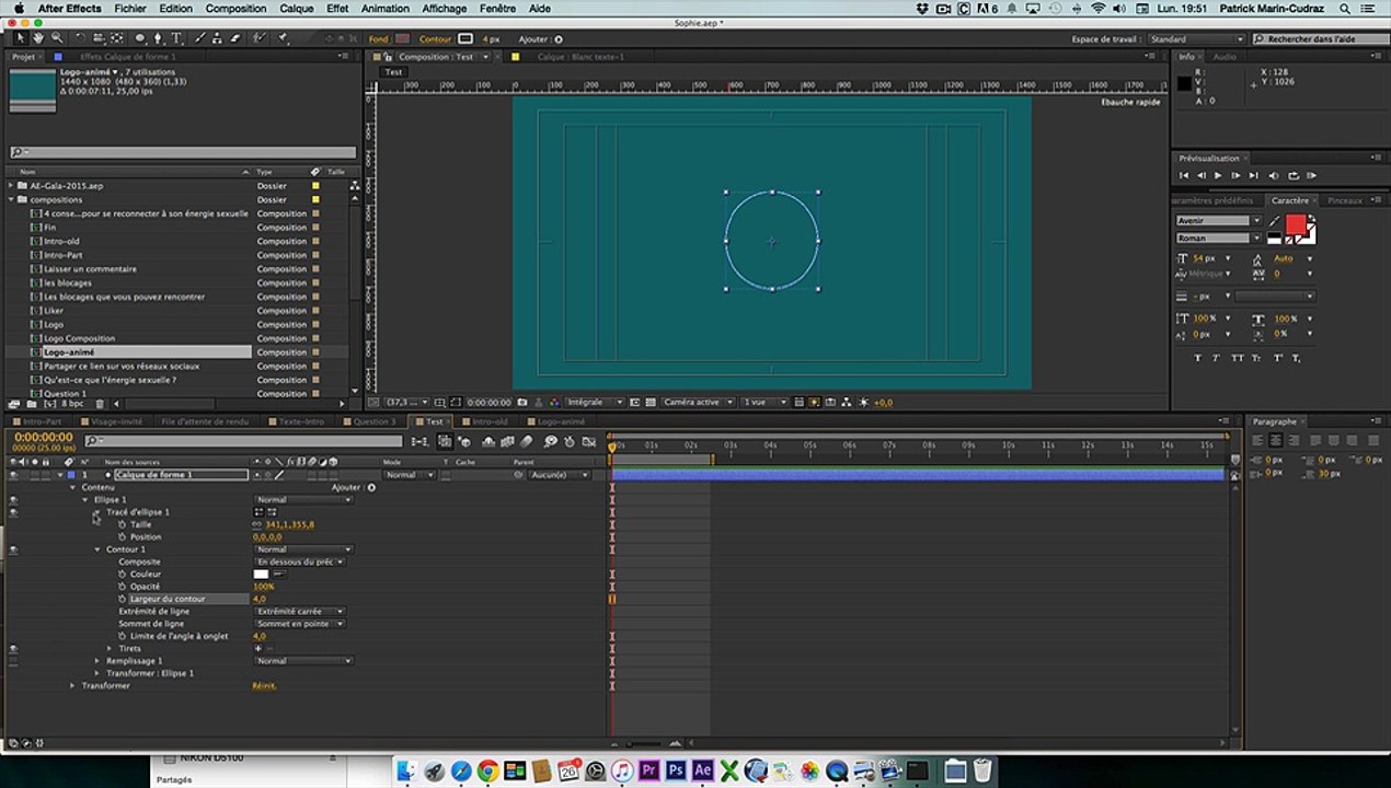Animation à partir de cercles