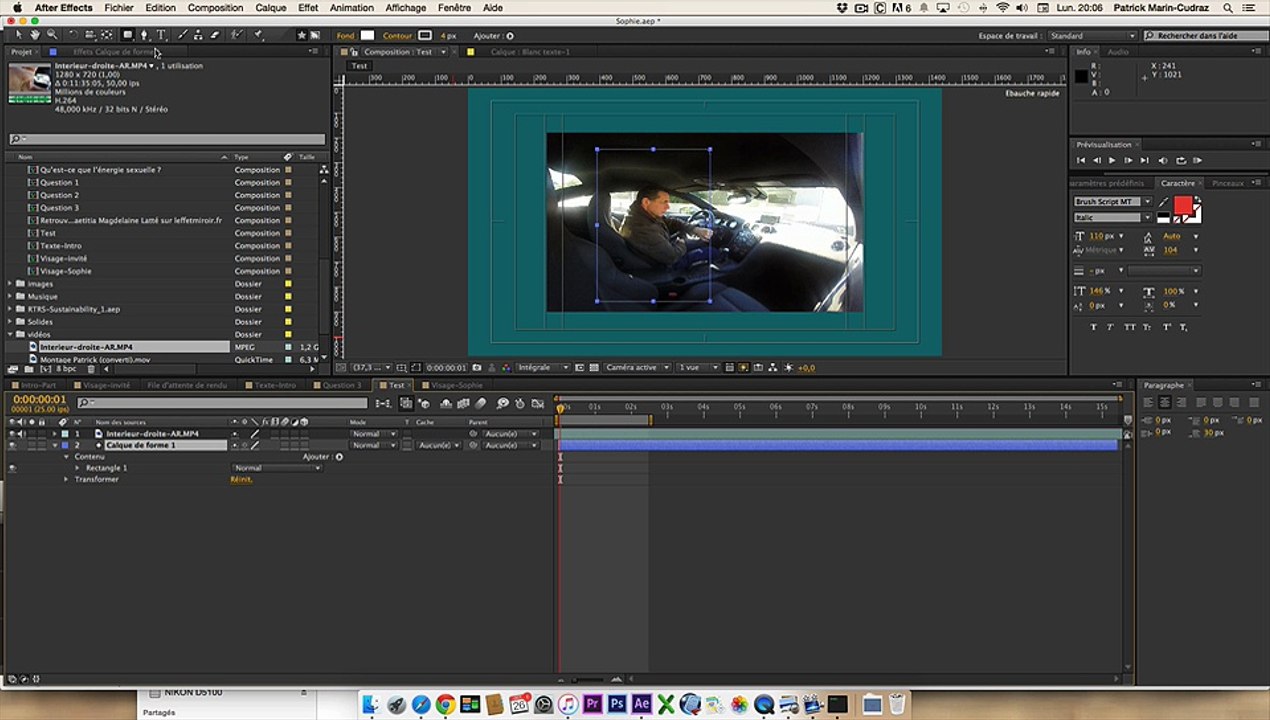Contour autour d'une vidéo