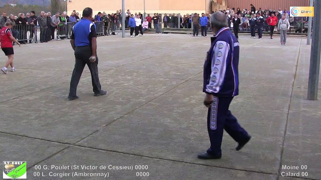 Mène 1, Finale G. Poulet contre L. Corgier, Sport Boules, Saint-Chef 2015