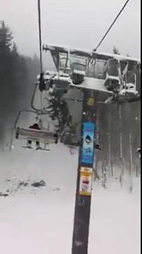 Tree Falls On a Ski Lift - Video-Entertainment Stuff-by Funny Videos Collection