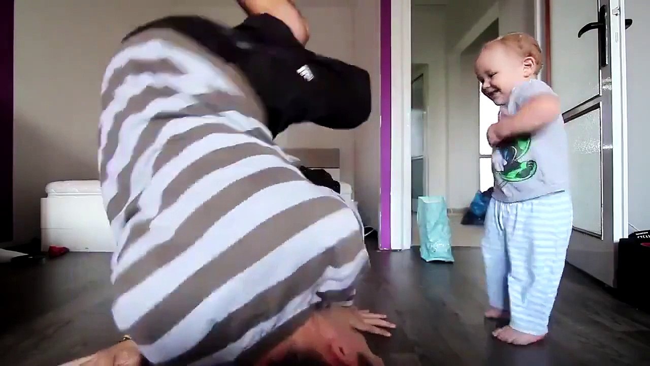 Father and cute tittle son