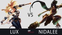 Lux vs Nidalee - SKT T1 Faker vs MickeyGod, KR LOL Challenger 1199LP