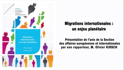 Migrations internationales : un enjeu planétaire - cese