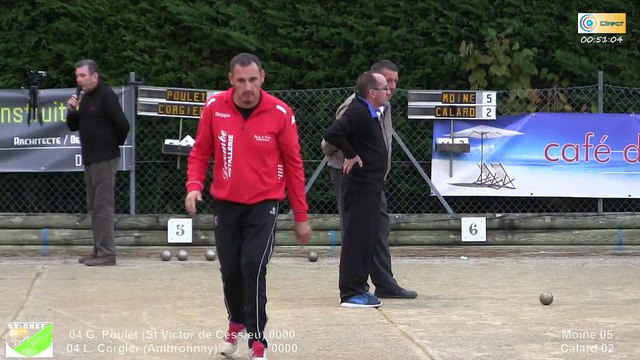 Mène 6, Finale G. Poulet contre L. Corgier, Sport Boules, Saint-Chef 2015