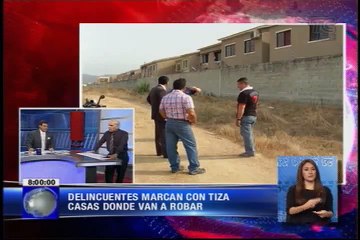 Delincuentes marcan con tiza casas donde van a robar