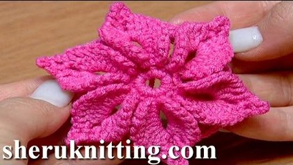 Crochet 3D Flower Tutorial