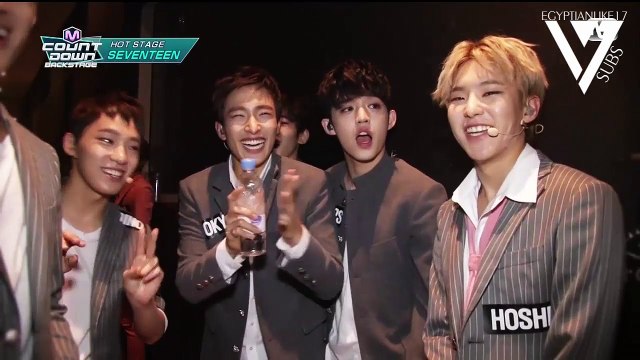 [Arabic SUB] 151023 Seventeen MCountdown Backstage