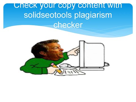 Check your Copy Content with Solidseotools Plagiarism Checker