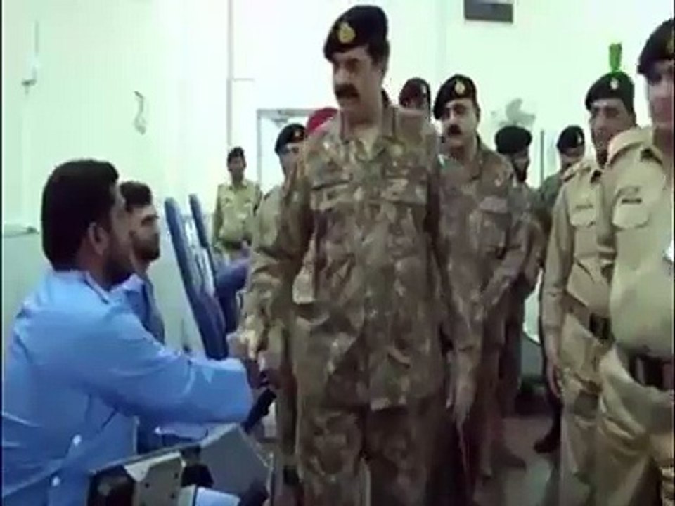General Raheel Sharif, Chief of Army Staff (COAS) during his visit to Armed Forces Institute of Rehabilitation Medicine