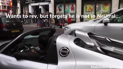 Acelerou no seu Porsche 918 Spyder e apanhou um susto com o poder de travagem!!