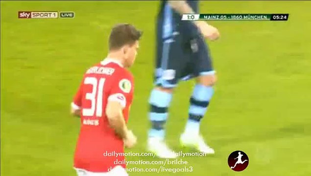 Florian Niederlechner Fantastic Goal - Mainz 05 1-0 1860 Munchen - DFB Pokal - 27.10.2015