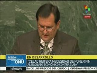 ONU: CELAC expresa su rechazo al bloqueo económico contra Cuba