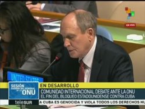 EE.UU. rechaza en la ONU petición para levantar bloqueo a Cuba