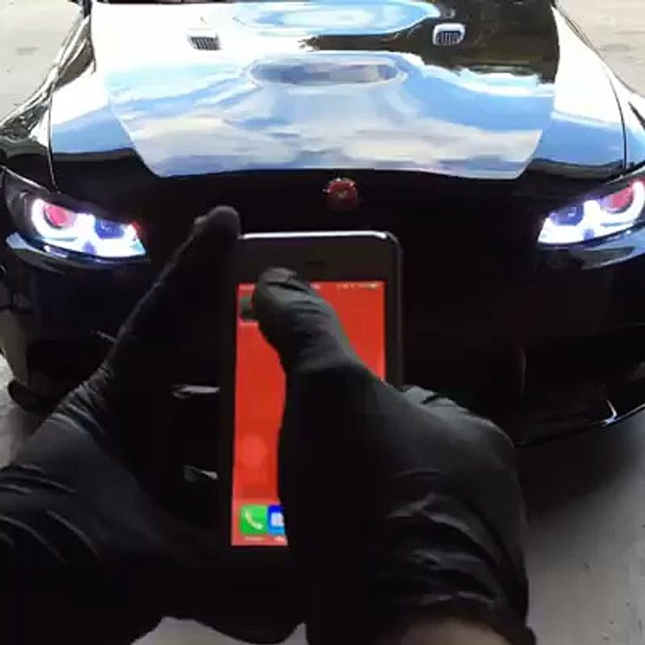 colorful light car