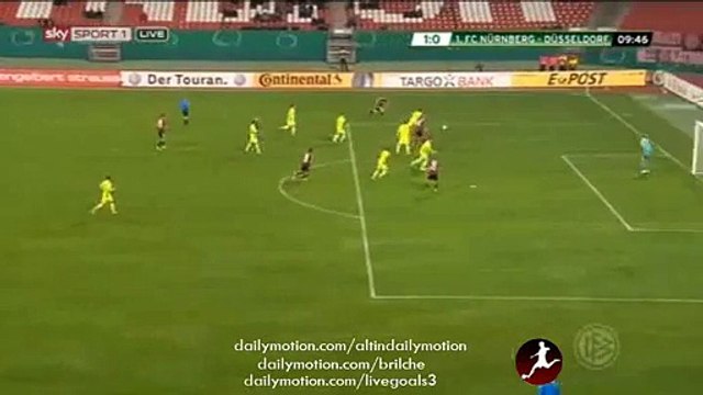 Guido Buergstaller Great Goal - Nurnberg 1-0 Dusseldorf - DFB Pokal - 27.10.2015