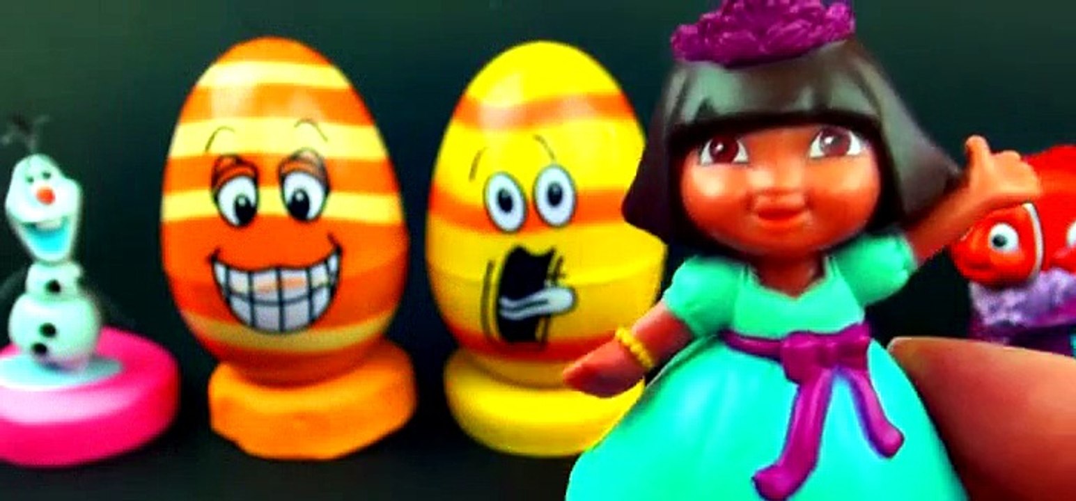 Surprise Egg Funny Faces Mickey Mouse Disney Frozen Dora Finding Nemo Disney Princess FluffyJet [Full Episode]