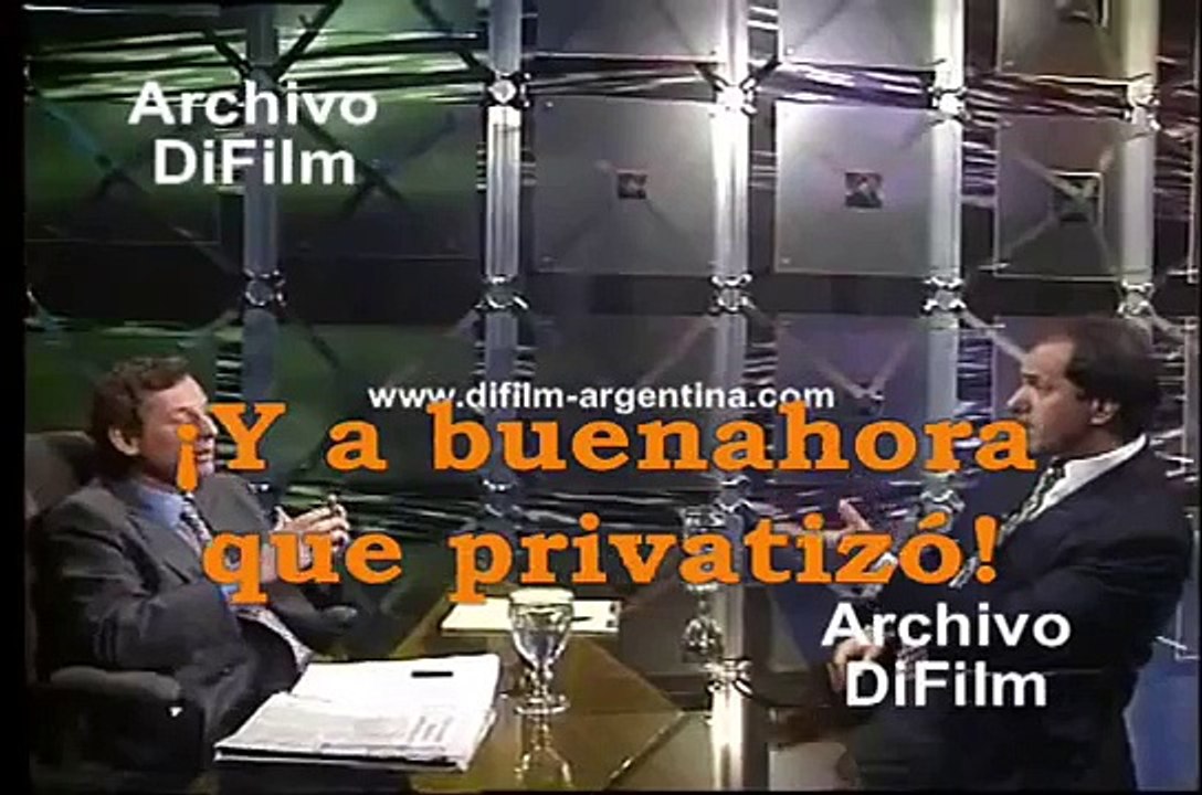 Scioli defiende la privatización de YPF y elogia a Menem  Archivo 1998