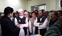 Amir Jamaat-e-Islami Pakistan Siraj Ul Haq DHQ hospital Timergara visit after the earthquake