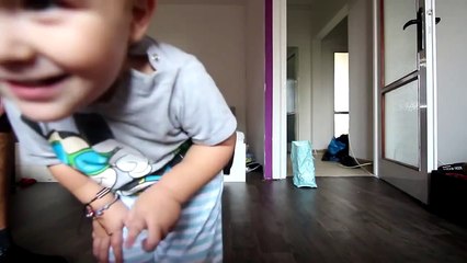 2 year baby dancing with a dad - Funny Babiies