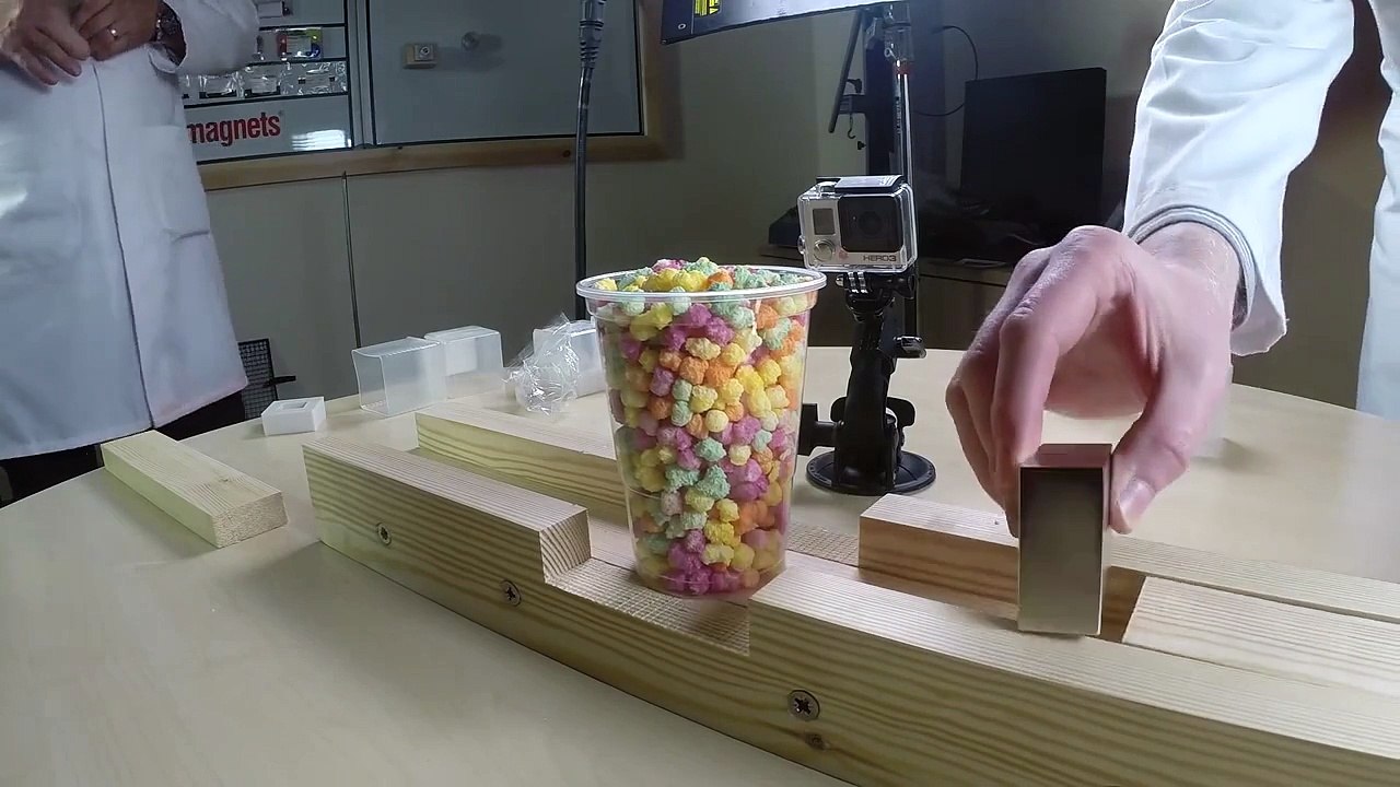 Super-strong neodymium magnets destroying everyday items in slow motion