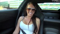 Sexy girl has fun riding in C7 Corvette Stingray!
