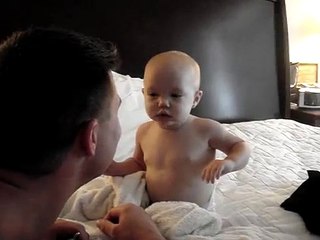Ava talking to Daddy - Funny Babies