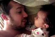 Baby J talking with daddy about her day - Funny Babies