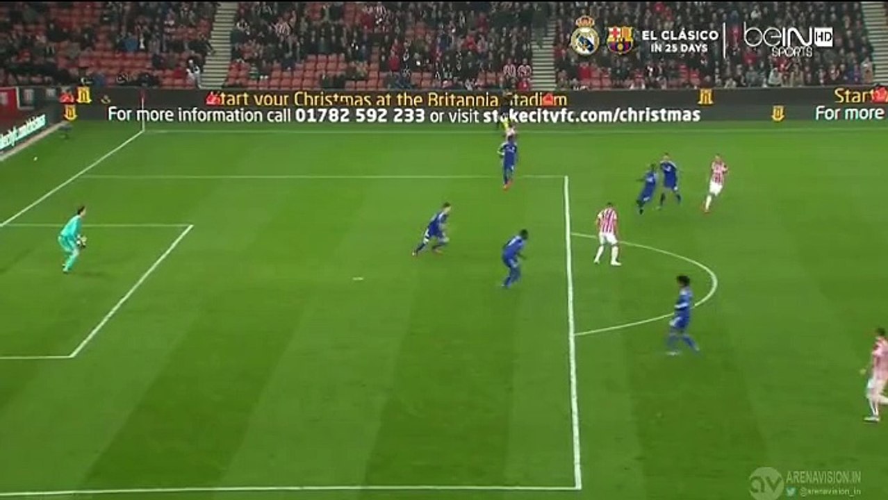 Jonathan Walters Goal - Stoke City 1 - 0 Chelsea - Capital One Cup - 27/10/2015