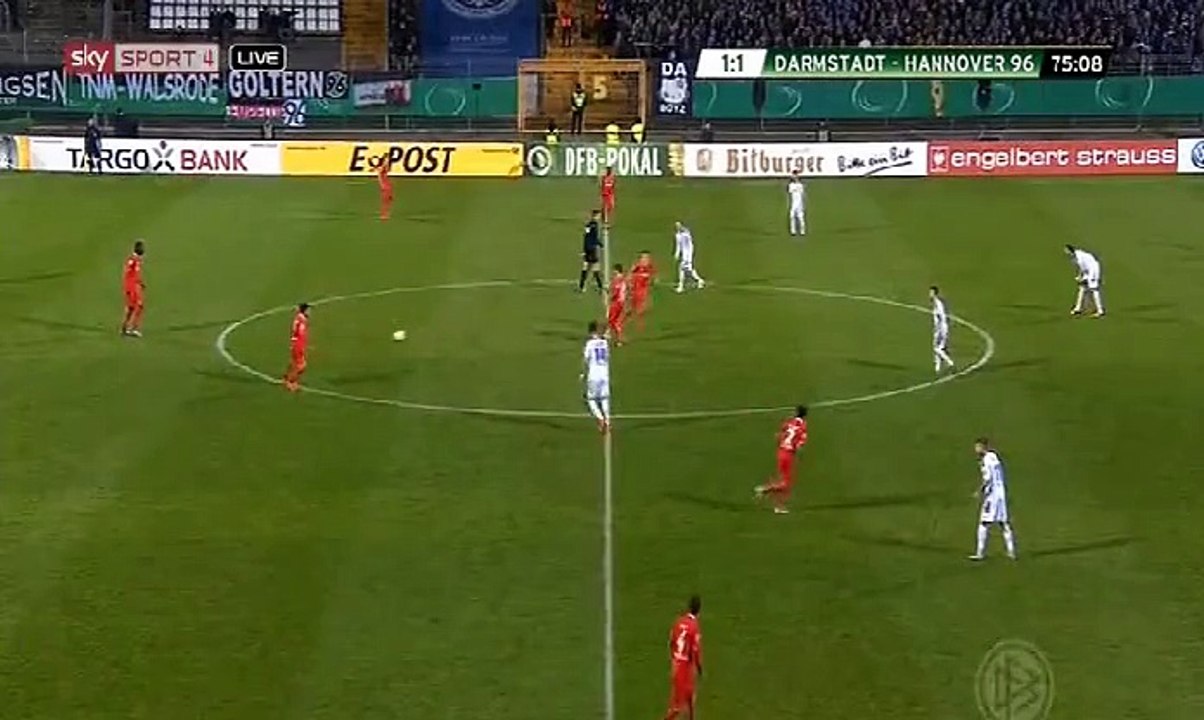 Artur Sobiech Goal - Darmstadt 1 - 1 Hannover - DFB Pokal - 27/10/2015