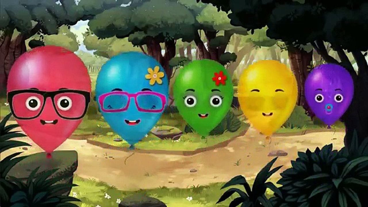 The Finger Family Ballons Family Nursery Rhyme - Kids Animation Rhymes Songs