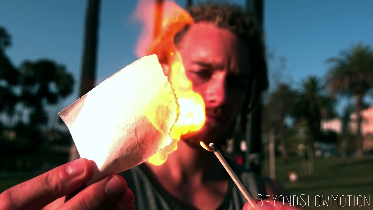 Hypnotic Flash Paper Burning @1,500FPS (Feat. KSic, fightTIPS, Chad Wild Clay) ToA #1
