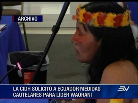 CIDH solicitó medidas cautelares para líder waorani, Alicia Cahuiya