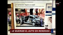 Desconocidos quemaron por completo automóvil de turistas chilenos en Mendoza CHV NOTICIAS