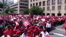 S. Africa's EFF supporters hold protest rally in Johannesburg