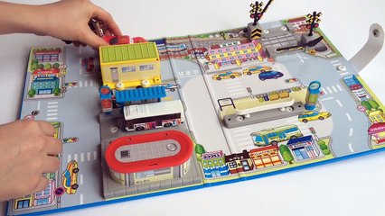 Tomica Handy 3D Map w Train and Bus Station Tomy w Lightning McQueen - Unboxing Demo Revie