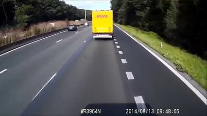 Horrific Car Crash Caught On Camera, Car Crosses Into 18 Wheeler-Amazing Videos-Funny Videos Collection
