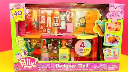 POLLY POCKET MALL Toy + Disney Magic Clip Dolls Frozen Elsa & Barbie Shopping & Play Doh F