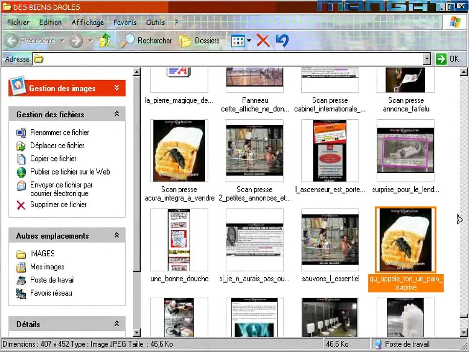 Explorateur Windows XP - Bug sur les miniatures