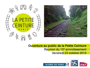 Réunion de Concertation Sur la Petite Ceinture dan le 15 eme du 23 Octobre 2015