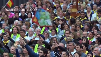 María José Santiago canta ante el Papa Francisco