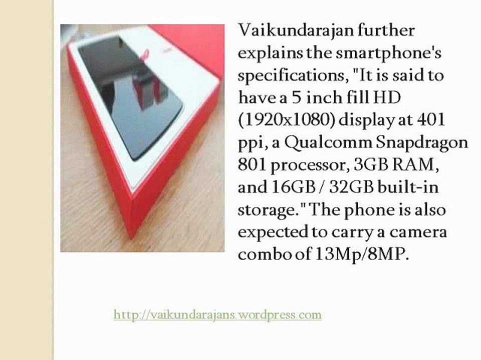 Vaikundarajan Talks About The Upcoming OnePlus X And Its Features