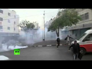 RAW: Moment IDF disperses Palestinian protesters in West Bank using tear gas