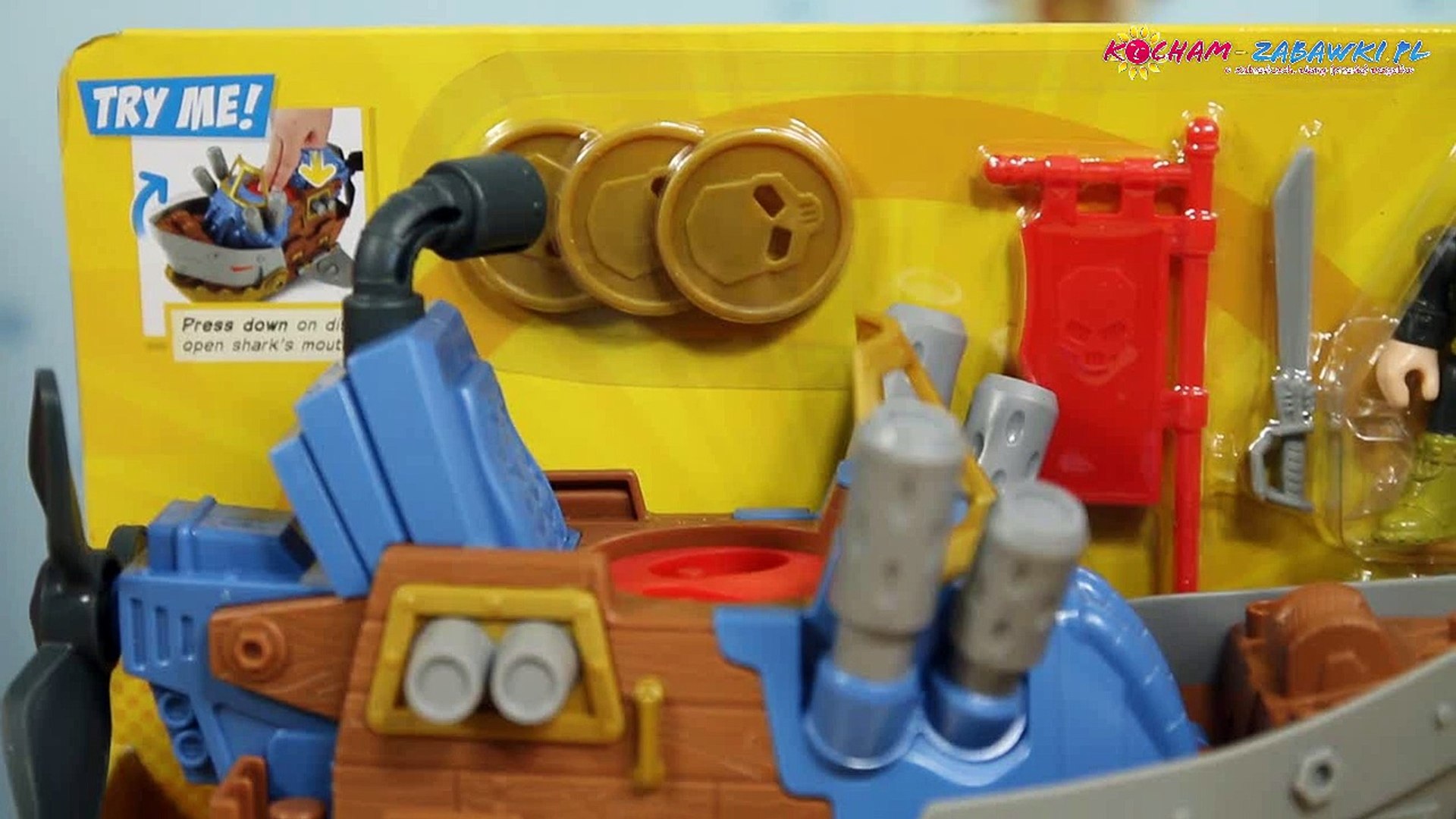 Imaginext pirate shark shop boat