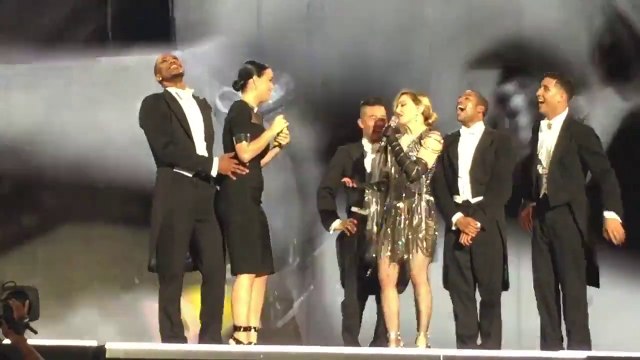 Katy Perry on the stage with Madonna in Los Angeles Full 702p HD